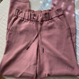 Pink on the fly lululemon pants